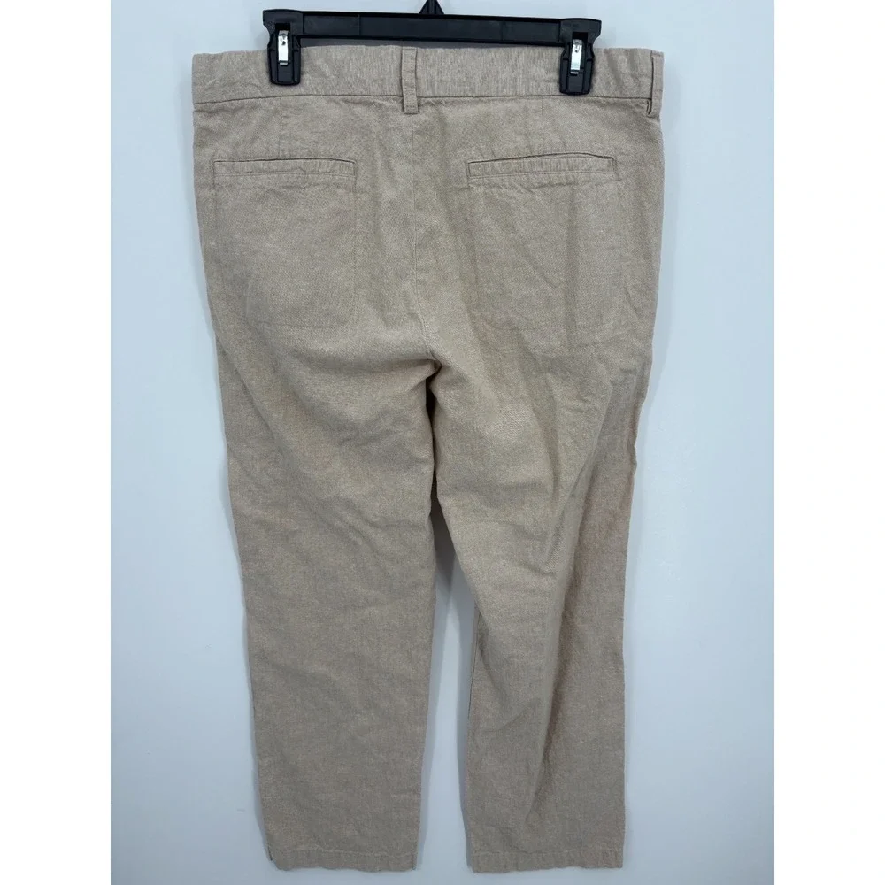 Banana Republic Linen Cotton Blend Golden Khaki Chino Pants, 35 x 28, EXCELLENT!